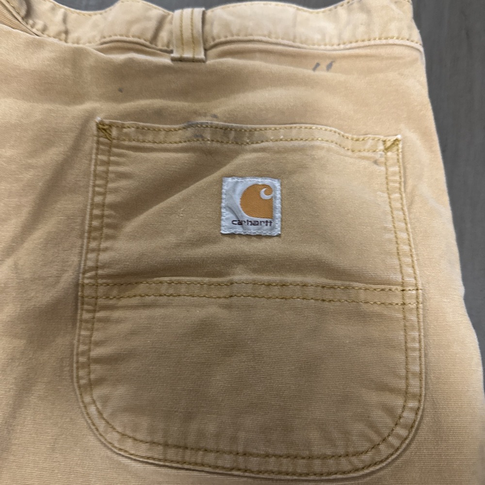 Carhartt Shorts Mens 42 Fits 40 Faded Khaki Carpenter Distressed Grunge 102514 - Picture 8 of 16